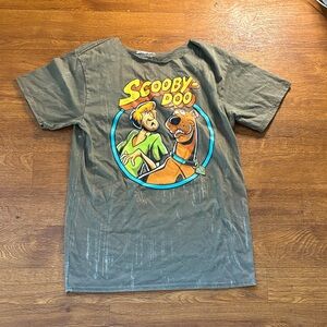Scooby-Doo Gray Off Shoulder Tee